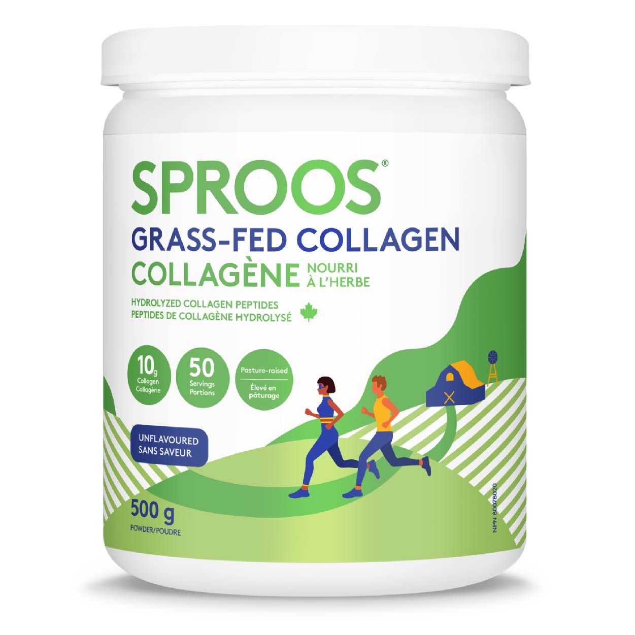 Sproos Grass-Fed Collagen - Large Tub (500g/50 servings)